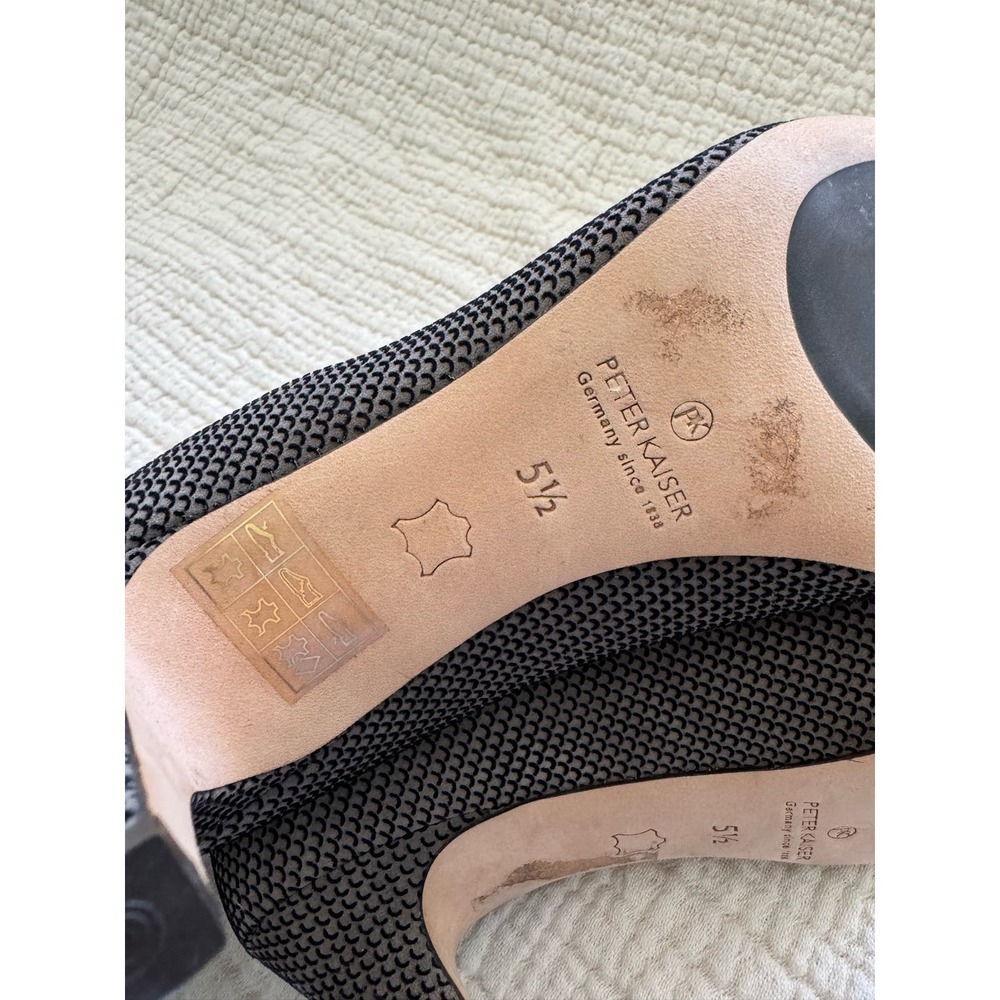 Peter Kaiser Black Patterned Heels - image 8